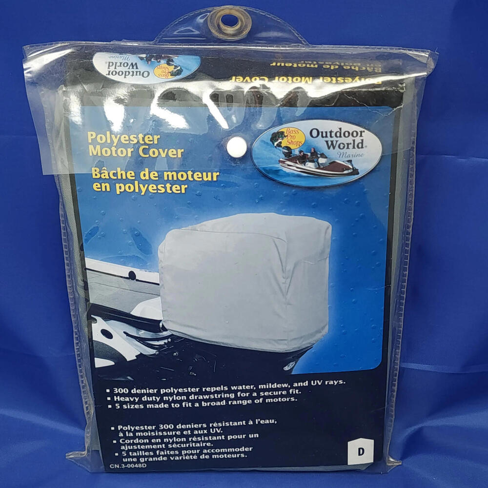 Bass Pro Shops Outdoor World Polyester Boat Motor Cover‎ Size D 115-225HP